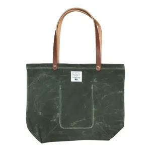 Waxed Canvas Market Tote, Olive