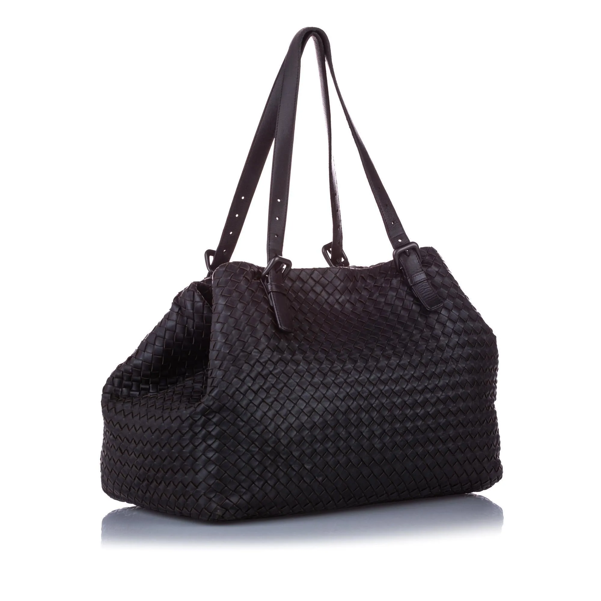 Bottega Veneta Large Intrecciato Cesta Leather Tote Bag (SHG-12421)