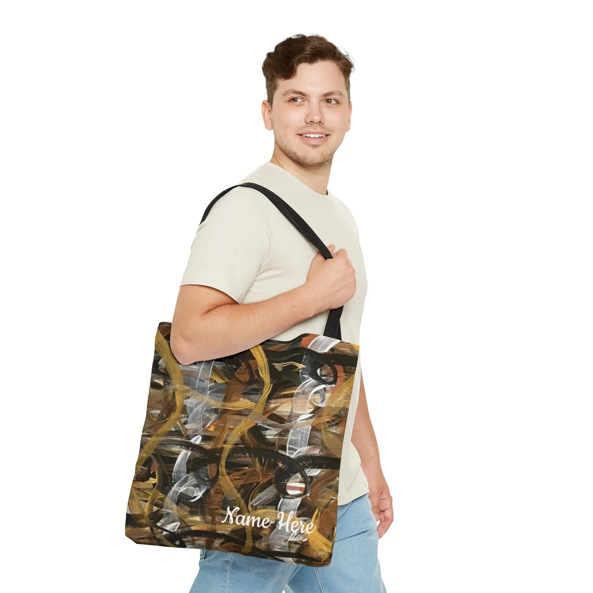 Customizable Metallic Loops Tote Bag