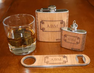 Customizable Monogrammed, Bar Accessory Gift Set