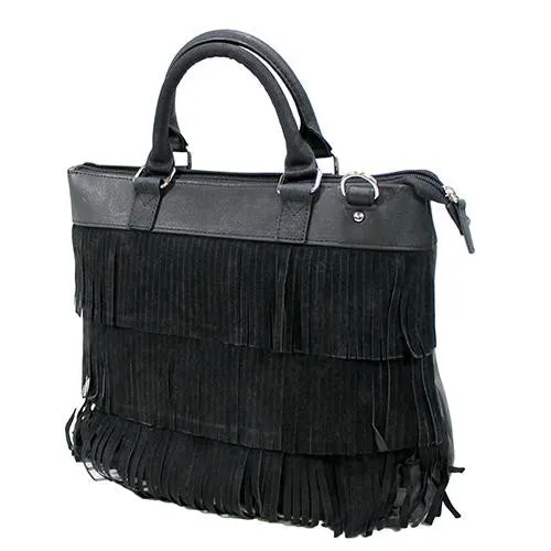 Fringe Tote - Black