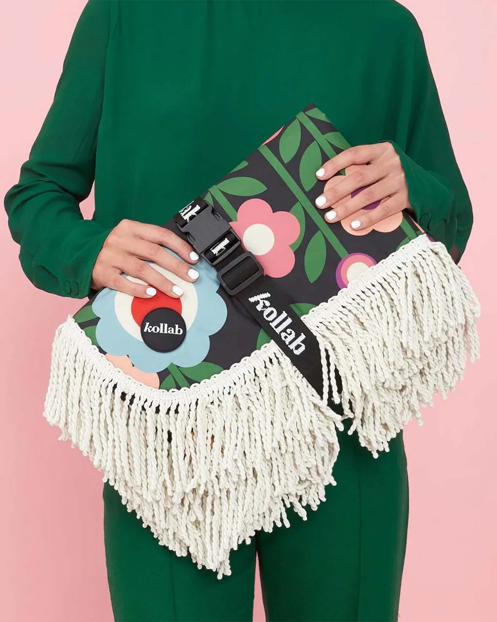 Fringed Medium Picnic Mat - Marguerite