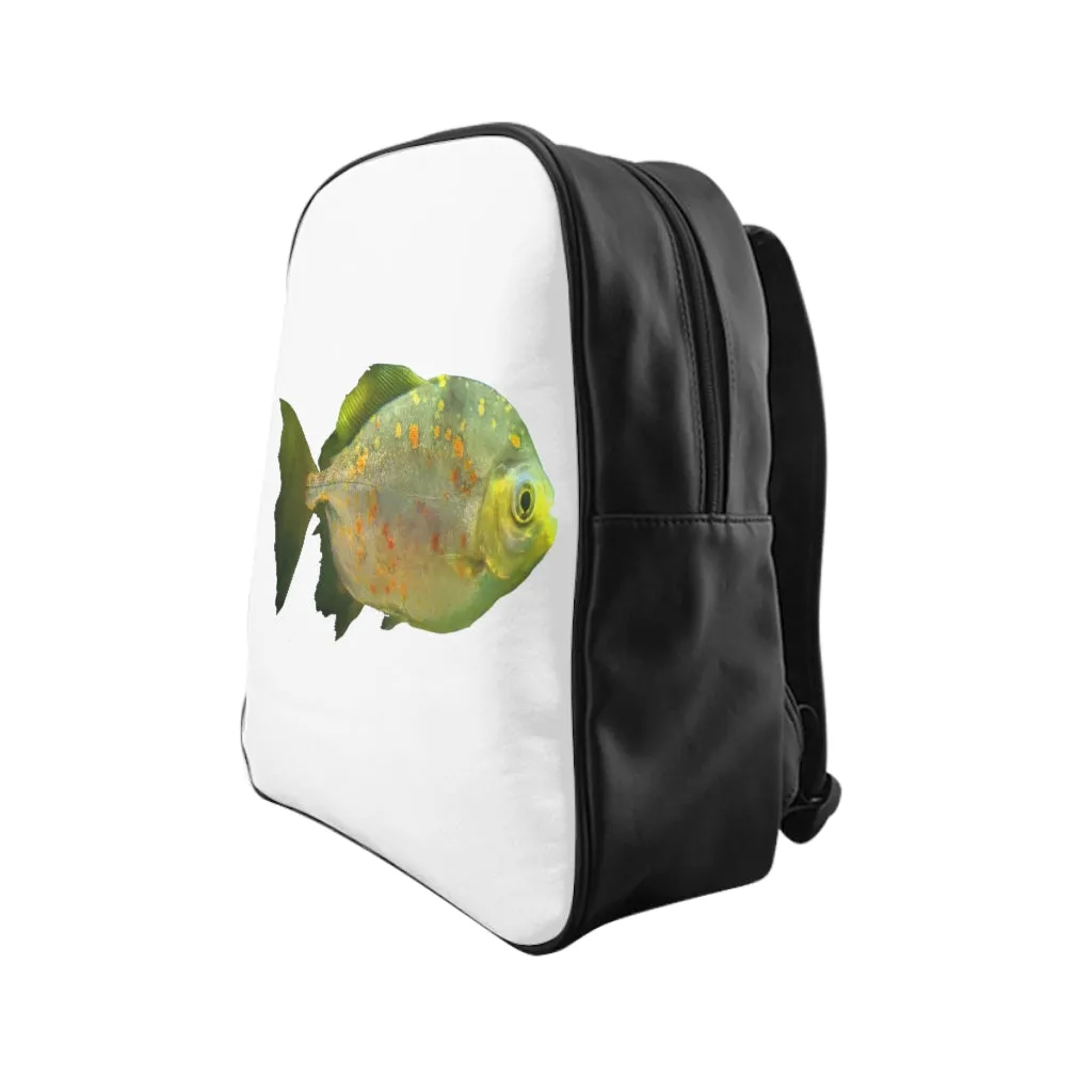 Green Fish with Specs School Backpack