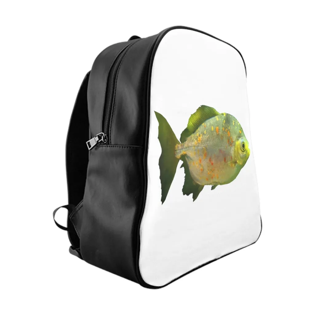 Green Fish with Specs School Backpack