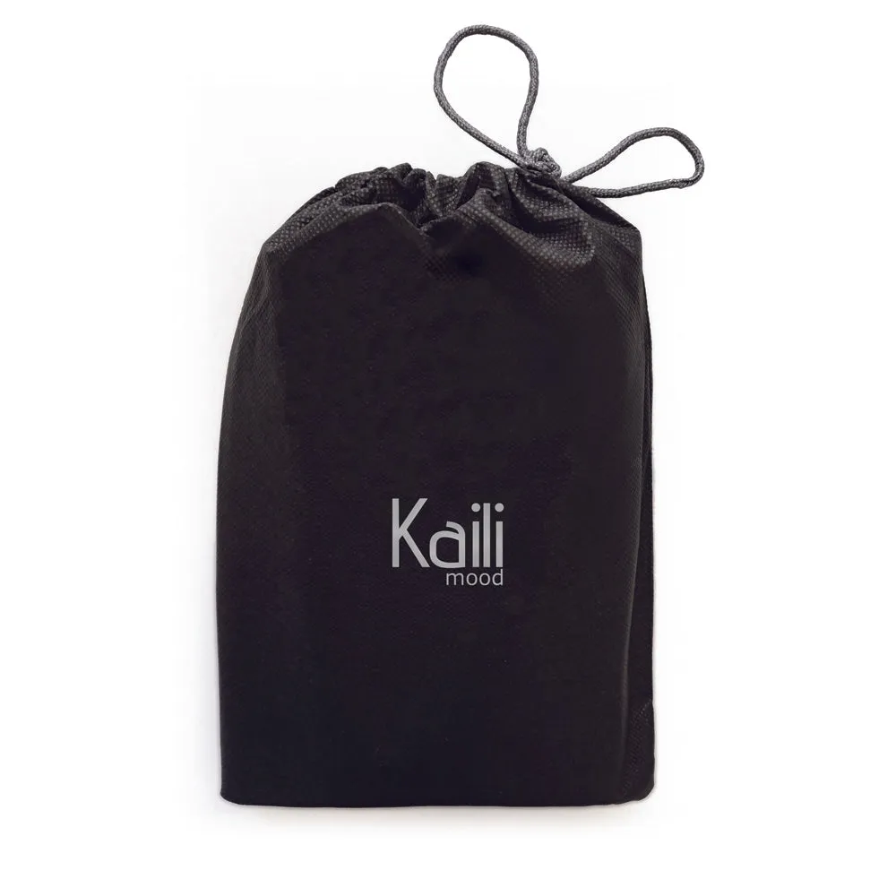 Kaili Mood Canvas and Leather Travel Duffle bag Black