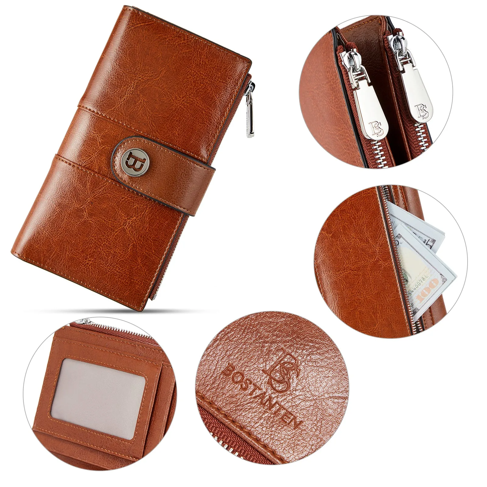 Lomy Real Leather Wallet Womens - RFID Blocking