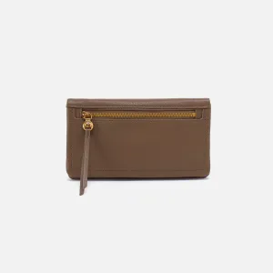 Lumen Continental Wallet In Pebbled Leather - Dark Elm