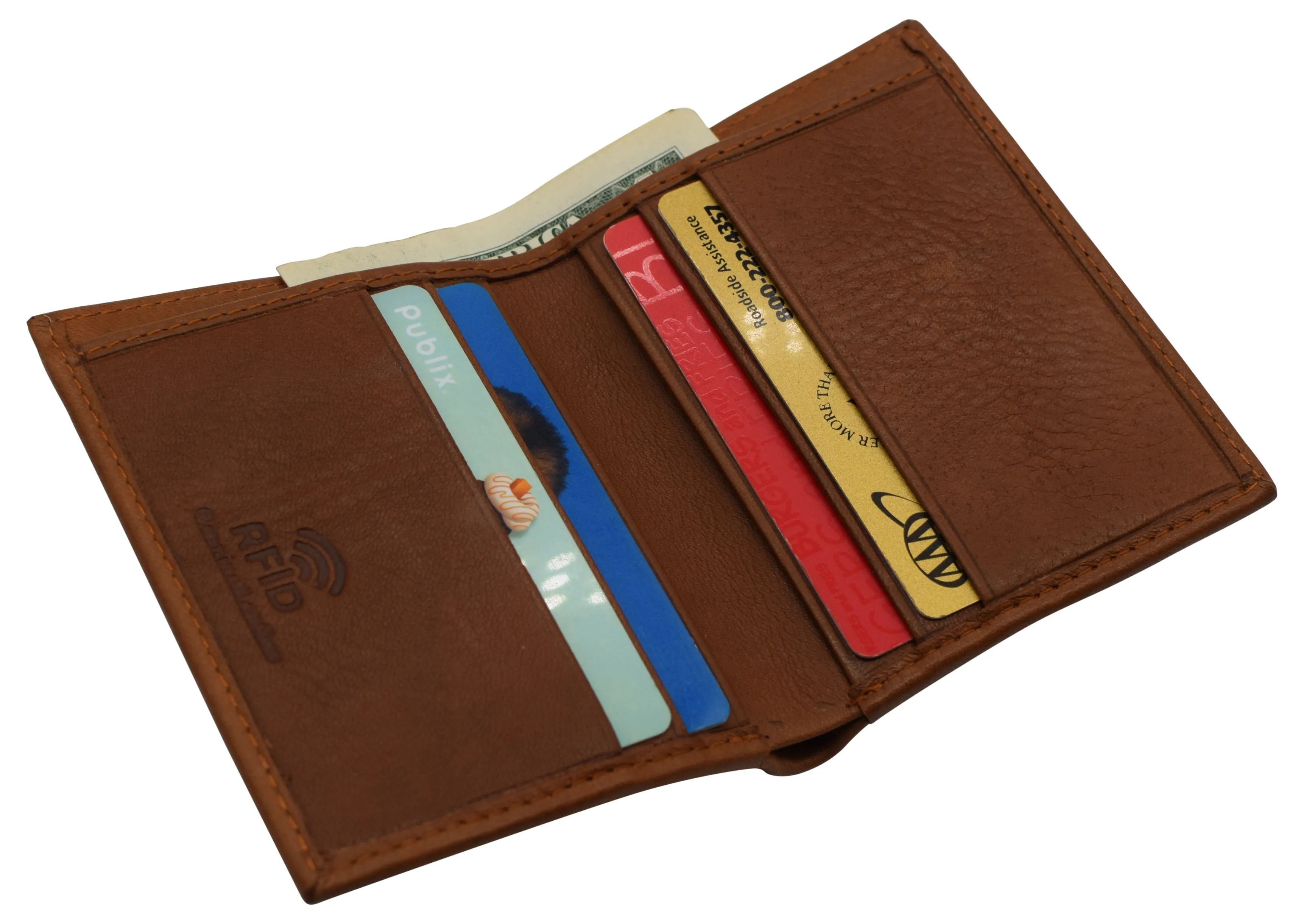 RFID510010 RFID Blocking Slim Bifold Wallet Card Holder Minimalist Front Pocket Wallets for Men