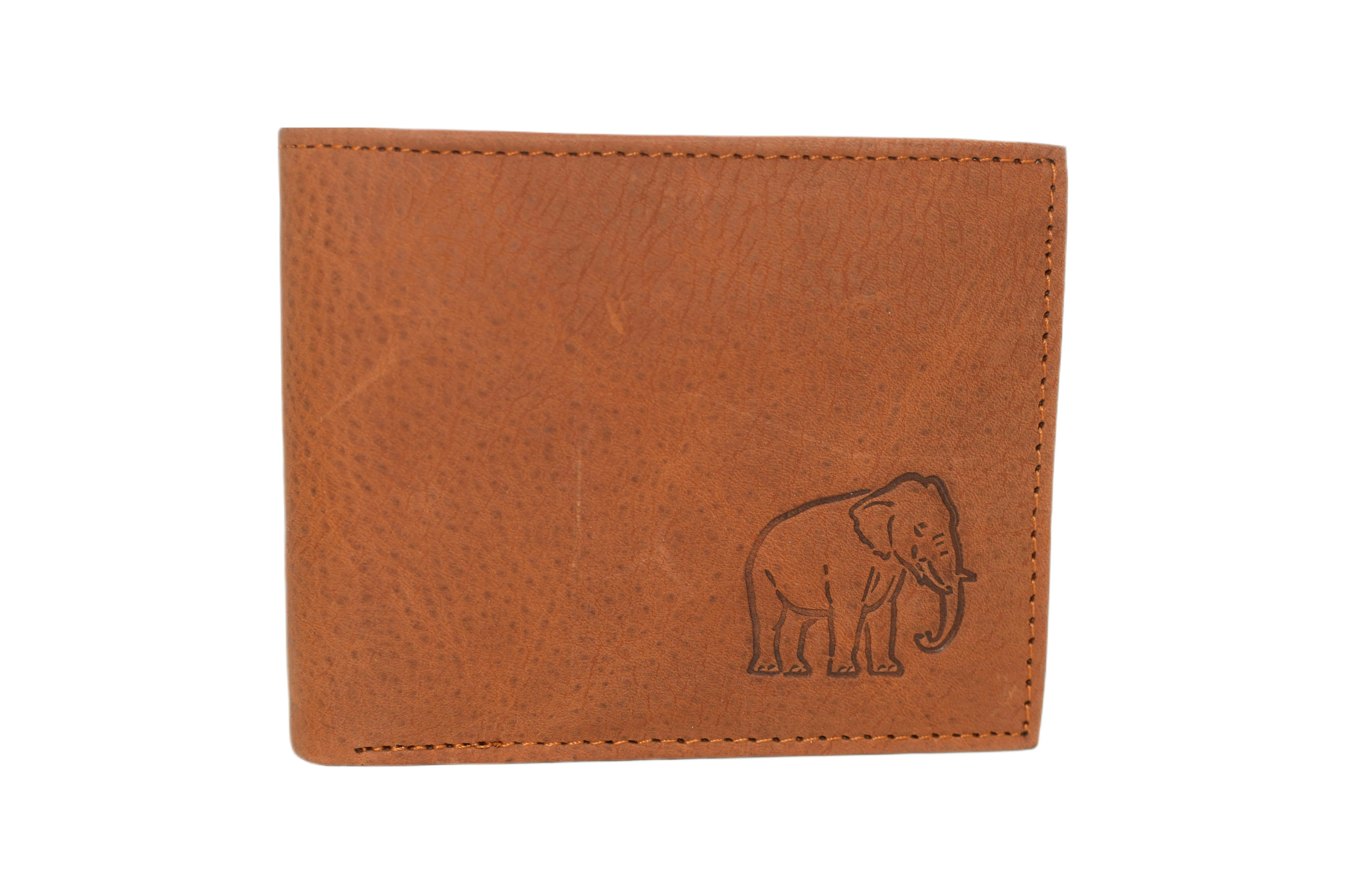 RFID53NUTN Real Genuine Leather RFID Blocking Wallets Mens Wallet Bifold Classic Engraved Logos