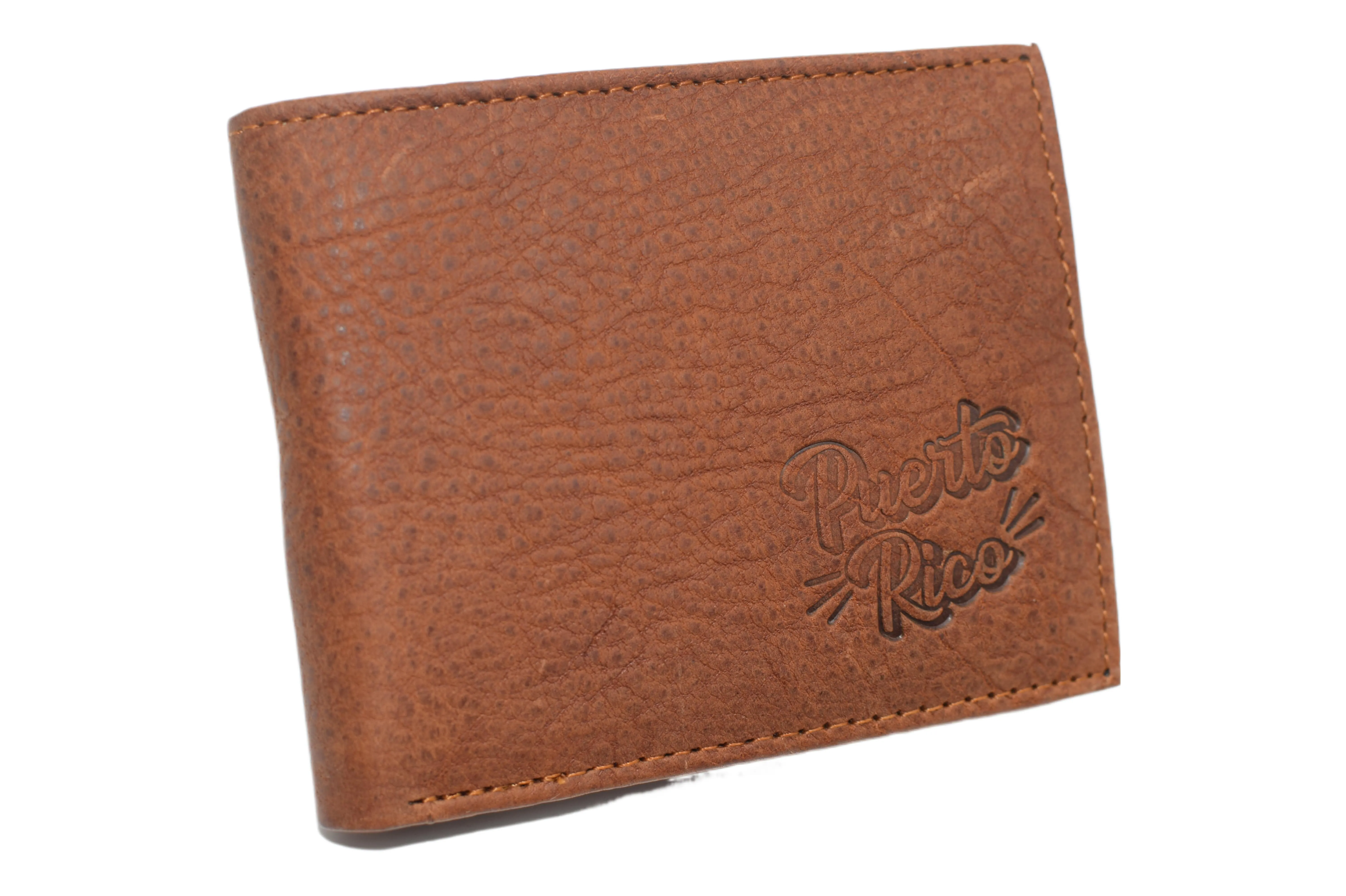 RFID53NUTN Real Genuine Leather RFID Blocking Wallets Mens Wallet Bifold Classic Engraved Logos