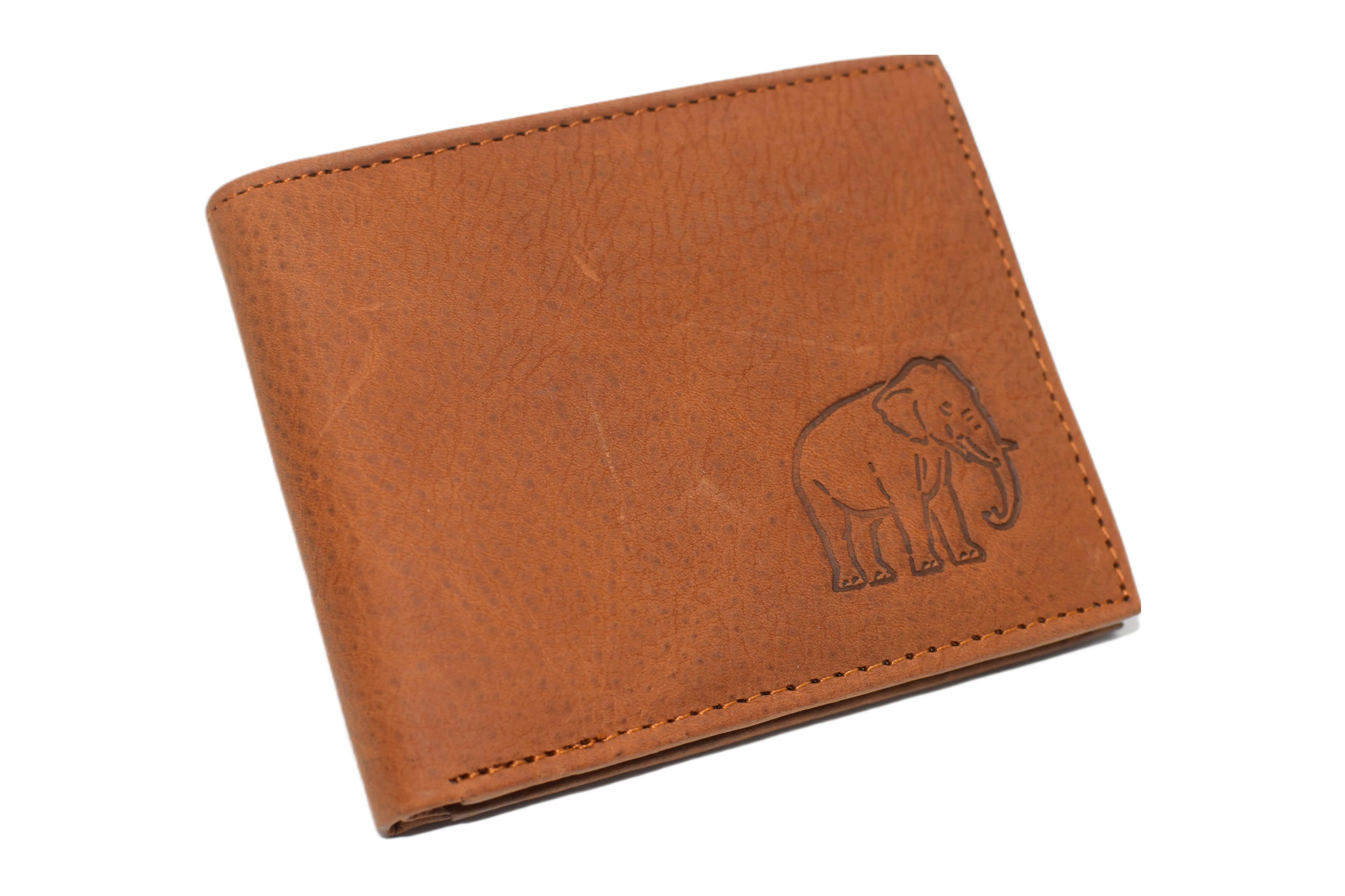 RFID53NUTN Real Genuine Leather RFID Blocking Wallets Mens Wallet Bifold Classic Engraved Logos