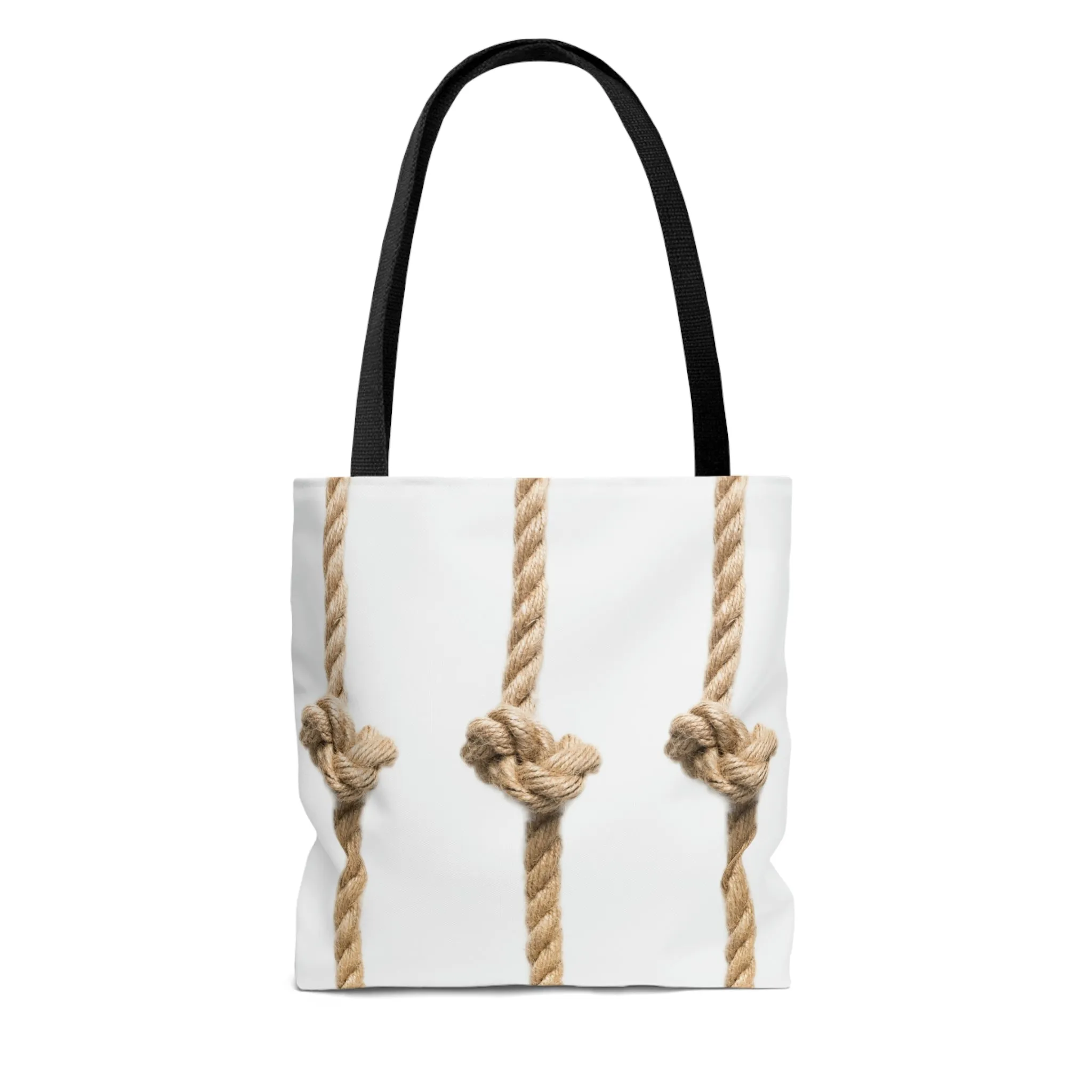 Rope Decor  Boat / Beach Bag - White AOP Tote Bag