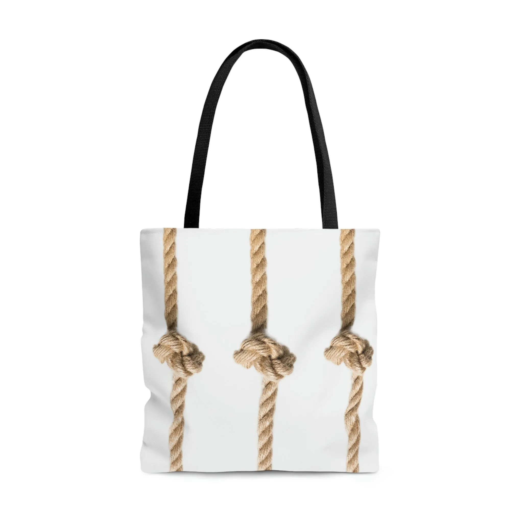 Rope Decor  Boat / Beach Bag - White AOP Tote Bag