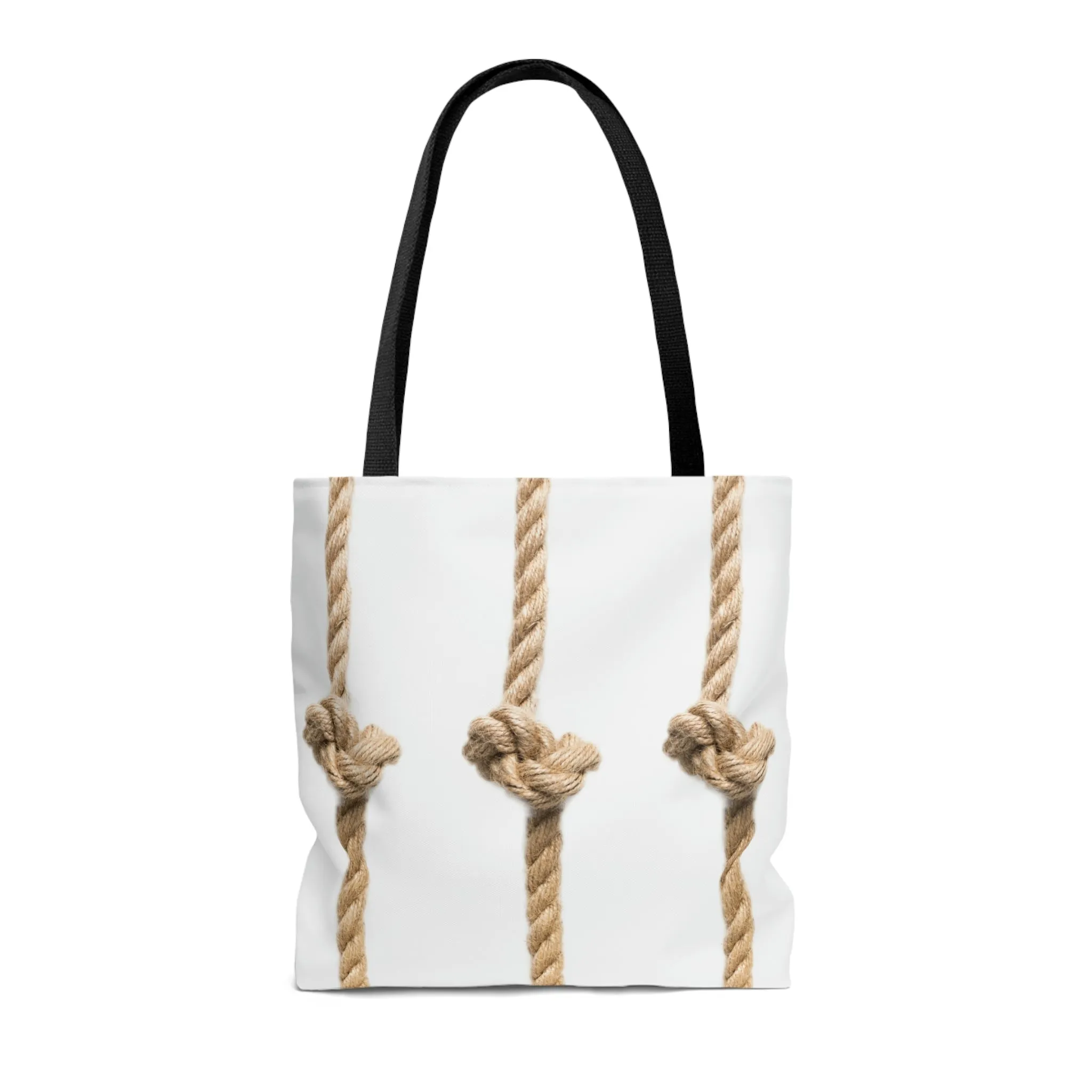 Rope Decor  Boat / Beach Bag - White AOP Tote Bag