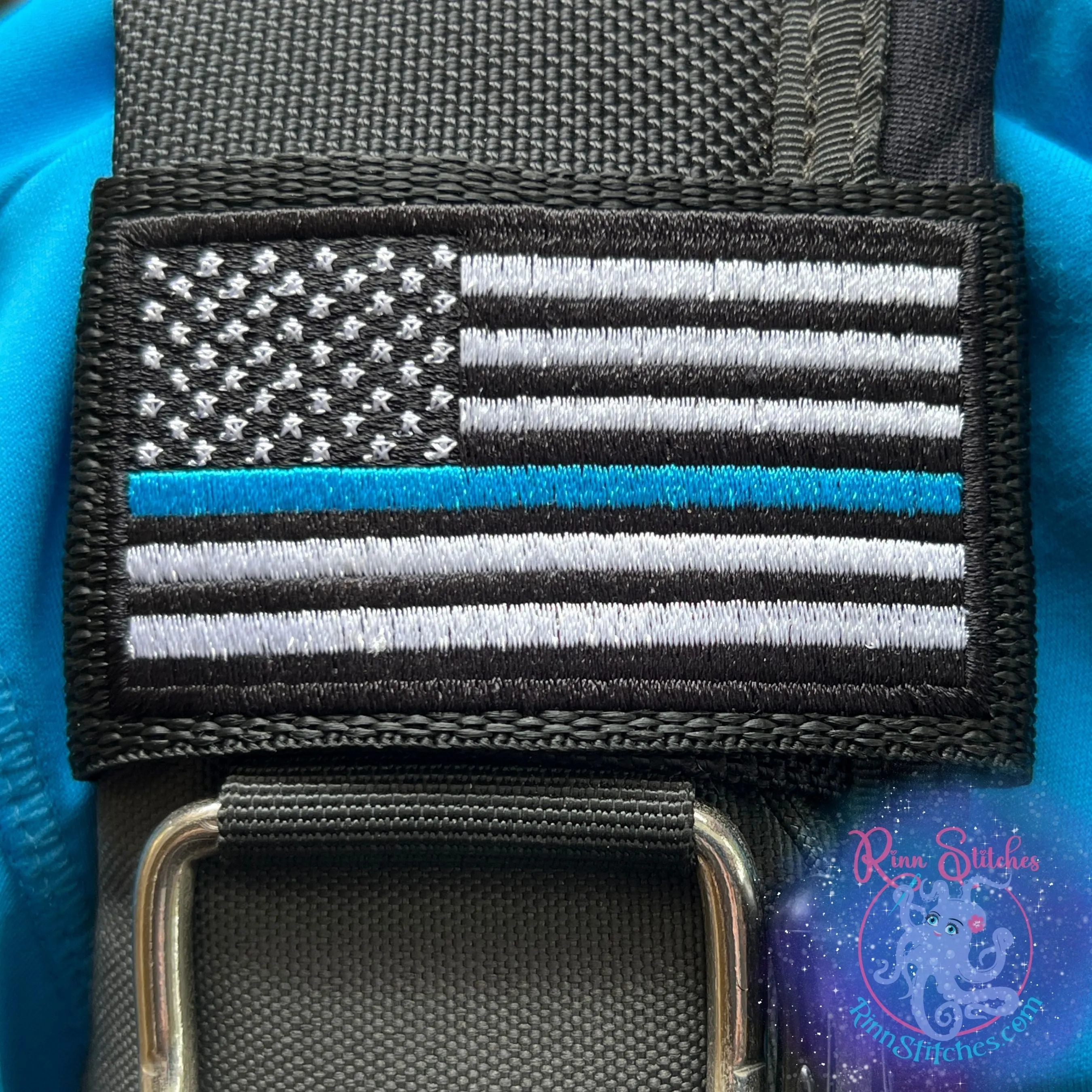 Thin Blue Line Flag - Law Enforcement BCD Tag