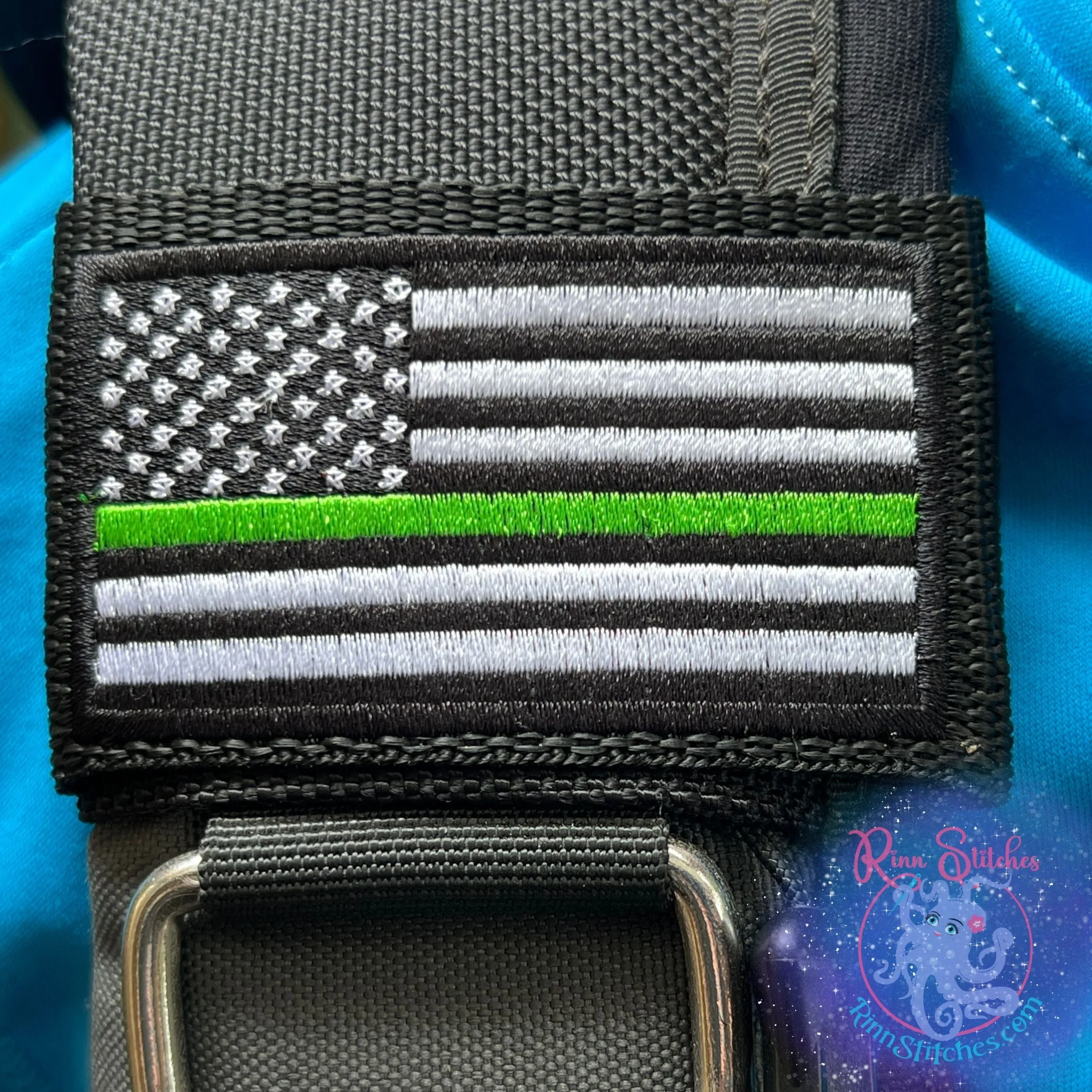 Thin Blue Line Flag - Law Enforcement BCD Tag