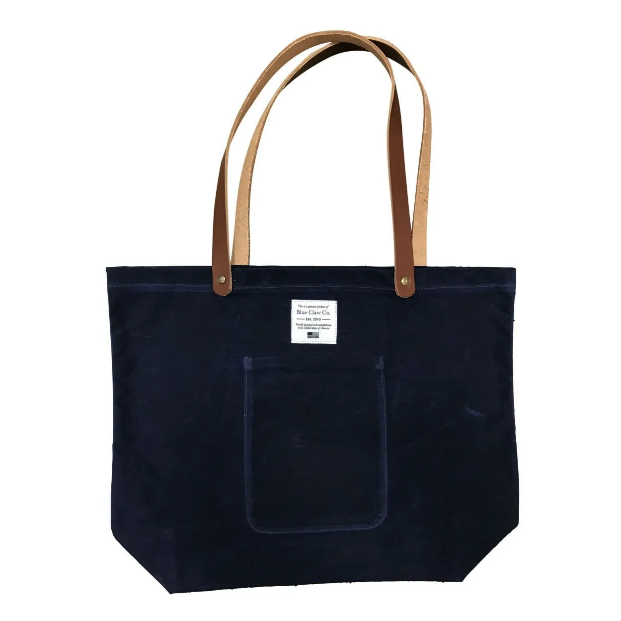 Waxed Canvas Market Tote, Navy